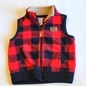 CARTER'S Buffalo plaid Vest 9m NWOT